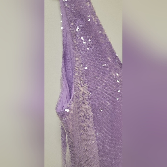 Women's Mini A-Line Dress - A New Day Purple Sequin - Picture 4 of 4